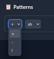 Pattern Action Options